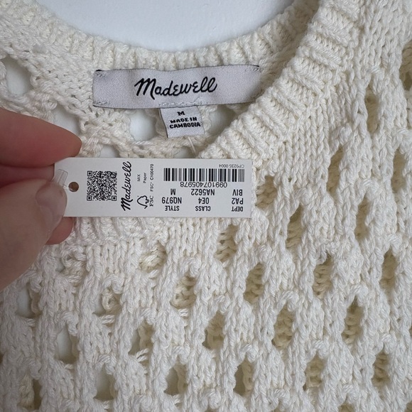 Madewell Cream Knit Sleeveless Top - Picture 3 of 4